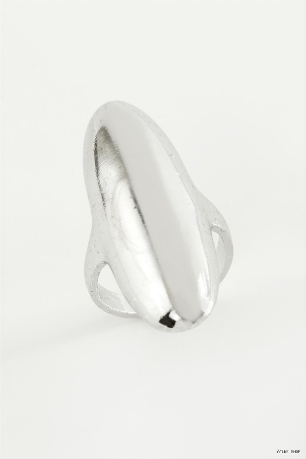 Ilkestor Oval Metal Ring (230110) Silver Color