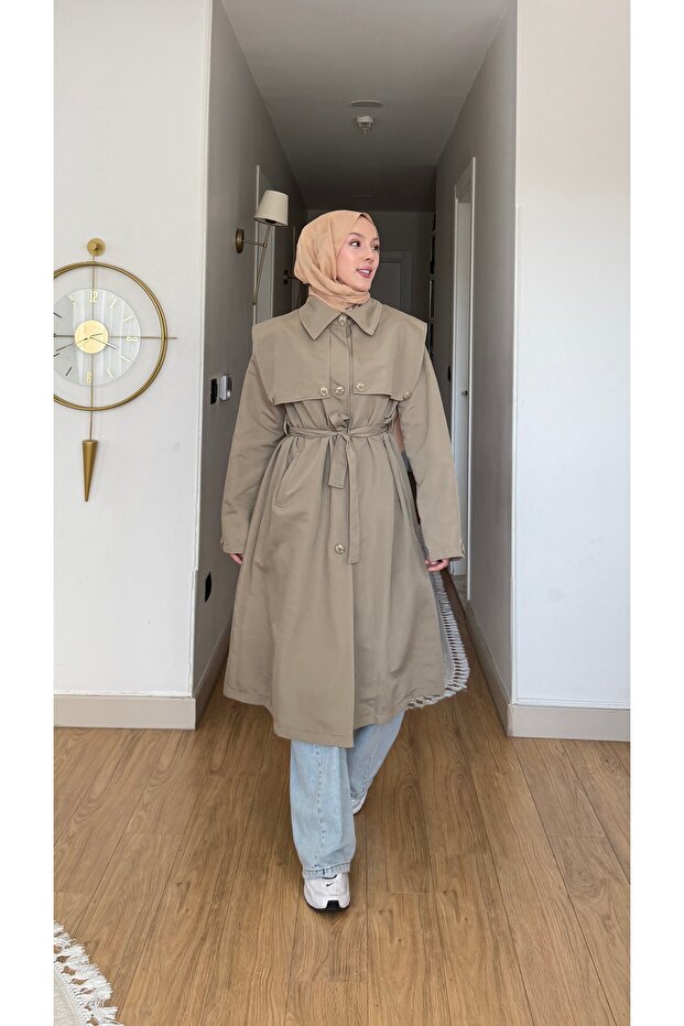 New Season Torino Button Detailed Trench Coat