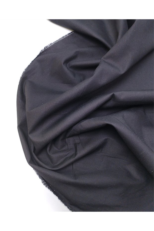 Black Colored Woven Thin Viscose Linen Fabric for Shirts & Dresses Width: 150cm
