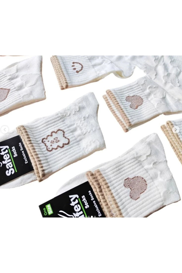 Patterned Cotton College Socks 12-Pack