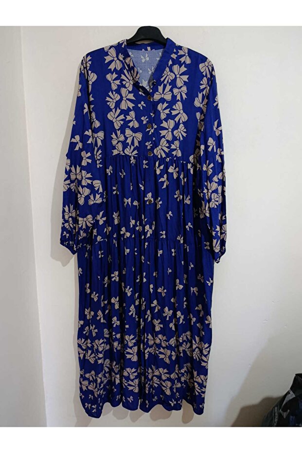 Superior Quality, 100% Lycra-Free Cotton Fabric, Front with Half Buttons, A-Style, Layered Long Dress