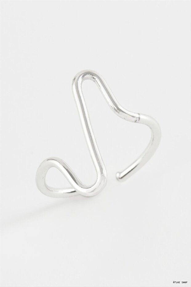 Ilkestor Zigzag Metal Ring (03142) Silver Color