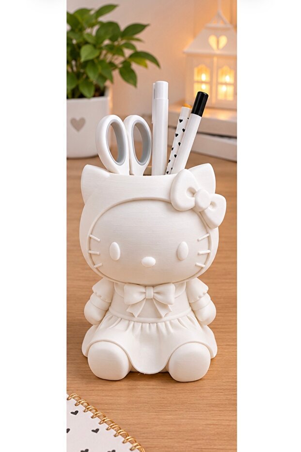 Pen holder, pencil case with figure design, 3d decor.