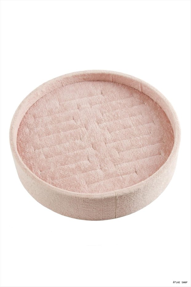 Ilkestor Round Wooden Anfora Fabric Clamp Bracelet 20 (32727) cm Pink