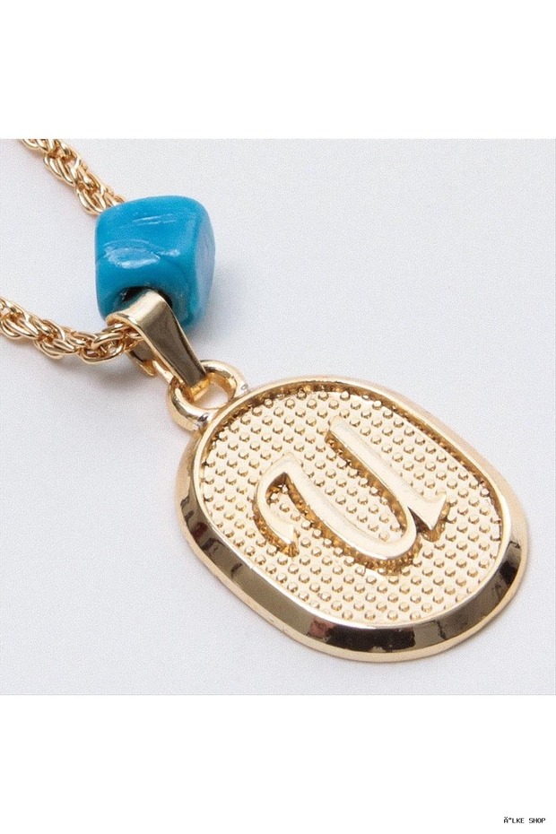 Ilkestor Plastic Beaded Twisted (12801) Letter Necklace