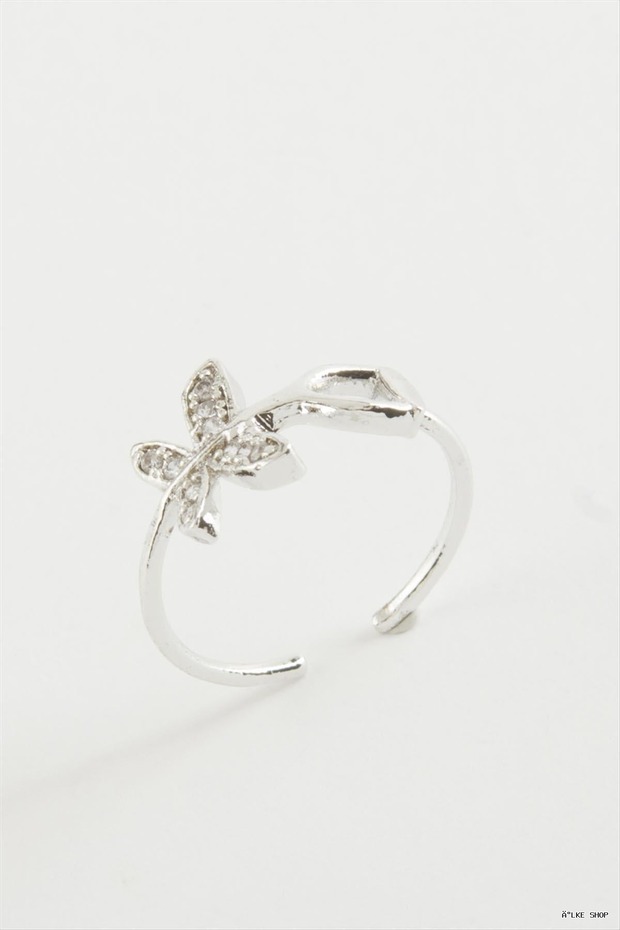 Ilkestor Zircon Stone Ring (21353) Silver Color
