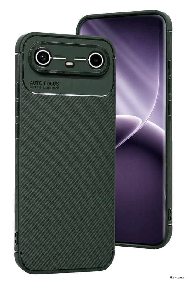 Ilkestor Tecno Spark Slim 5g Auto Focus Carbon Cover - (33027) Dark Green
