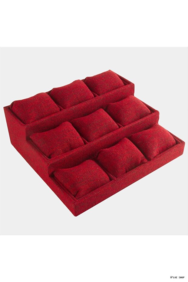 Ilkestor 3-Step Linen Fabric Padded (32948) Stand Red