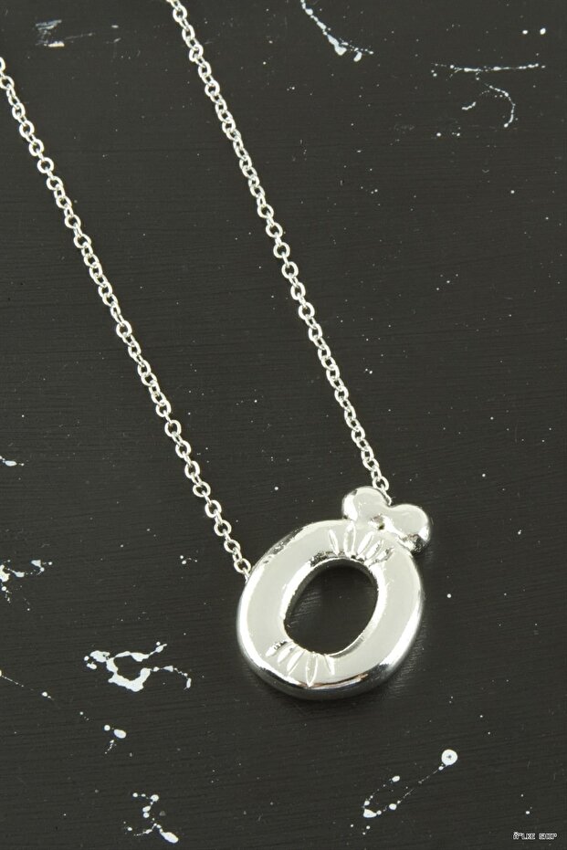 Ilkestor Letter Ö Balloon Necklace (40059) Silver Color