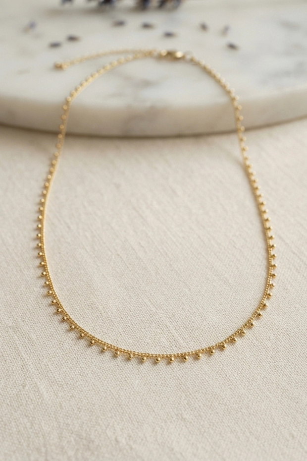 Gold Color Topçcuk Model 60 cm Women's Necklace