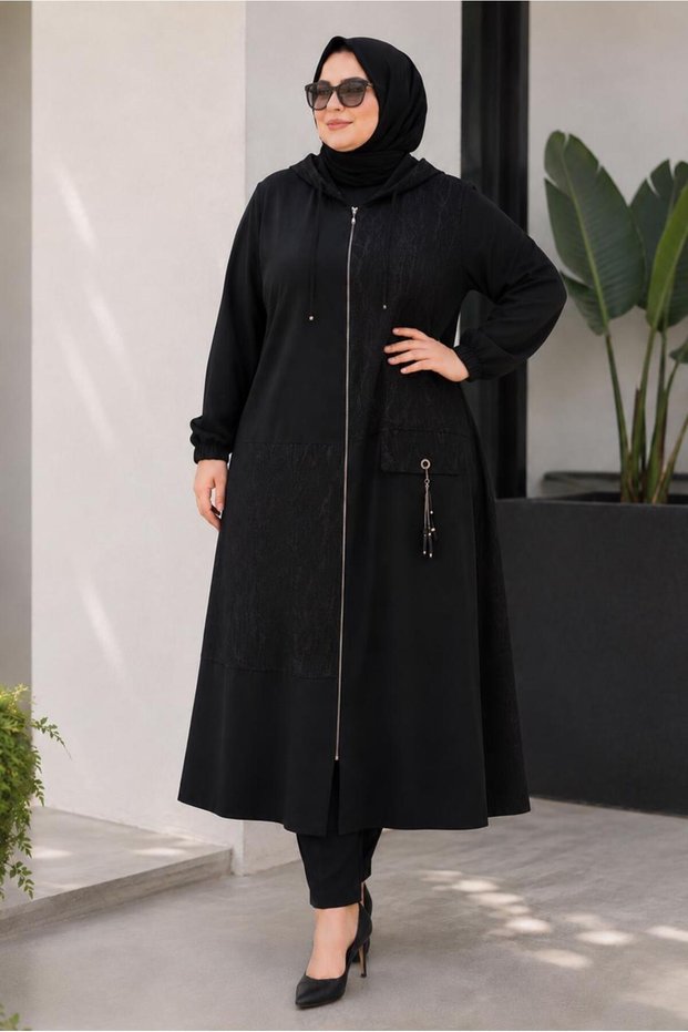 Plus Size Jacquard Gi̇y Çik 46720