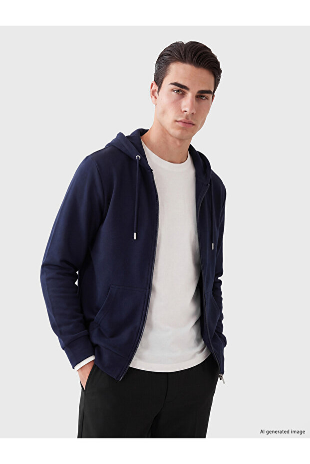 Esvab • Modern & Distinctive Men's Zippered Hooded Sweatshirt