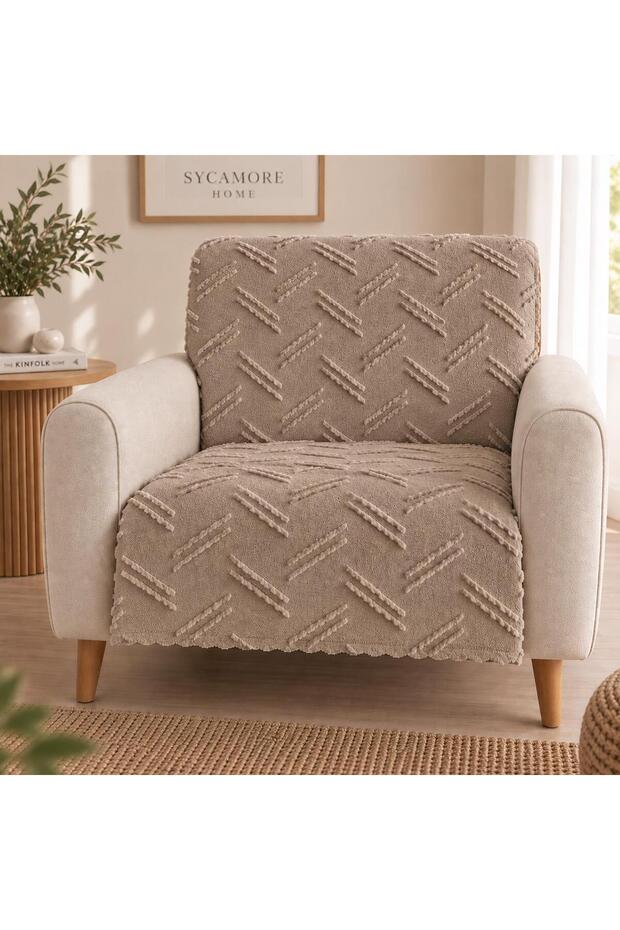 Single Sofa Cover 110X175 cm | 3-Seat Sofa Seat Cover | Chenille Jacquard Non-Slip Washable Sofa Throw Sofa Bed Cover