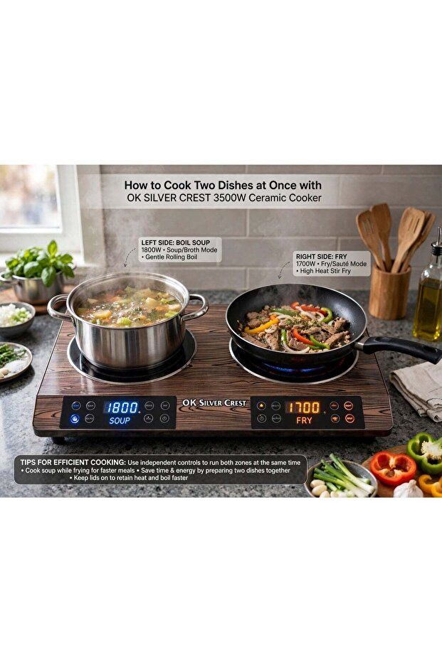 High-Power 2-Burner Ceramic Cooker