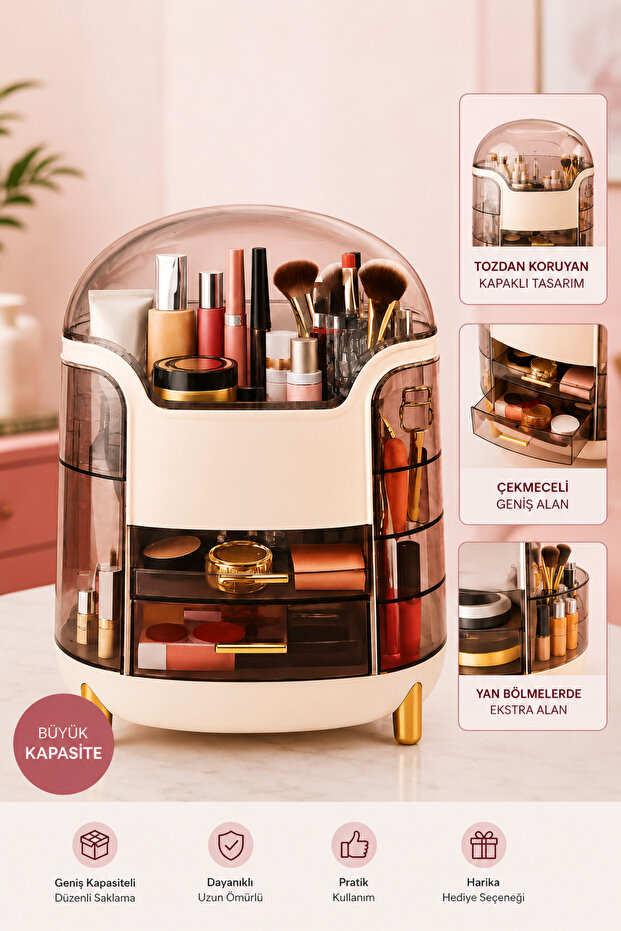 Makeup Organizer Large Capacity Drawer Cosmetic Organizer Storage Box