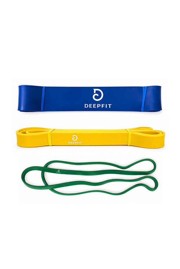 Long Loop Resistance Band Set (Pack of 3) Heavy, Medium & Small Resistance Bands for Strength Training, Pull Up Assistance, Yoga, Stretching, Mobility, Home & Gym Workout