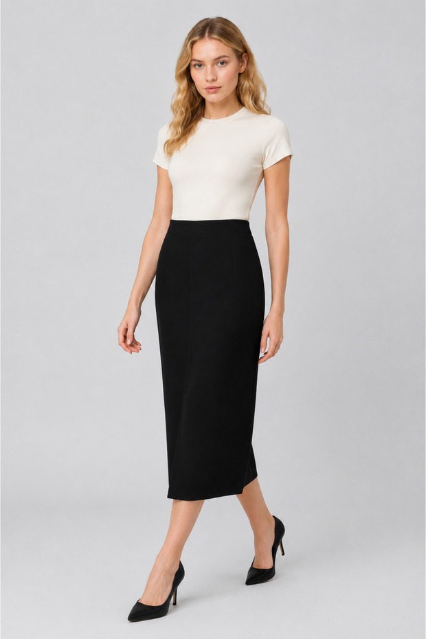 Women's Slit Midi Skirt