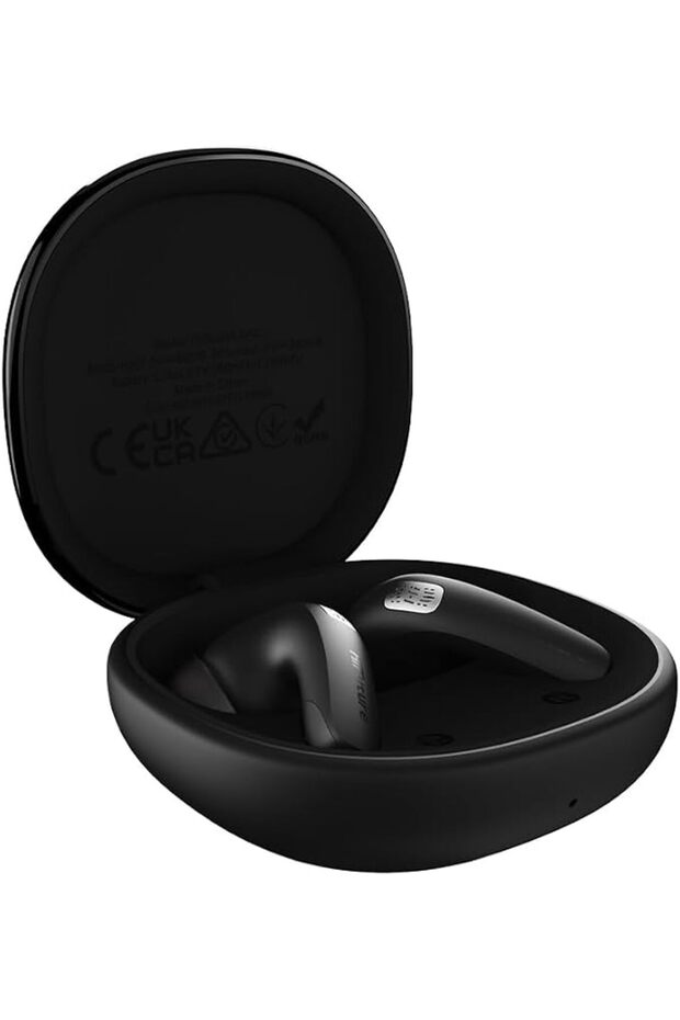 سماعات FlyBuds4 اللاسلكية الحقيقية مع خاصية إلغاء الضوضاء النشط، 4 ميكروفونات، وقت تشغيل 30 ساعة، بلوتوث 5.4، تصميم مستوحى من الجرافيت