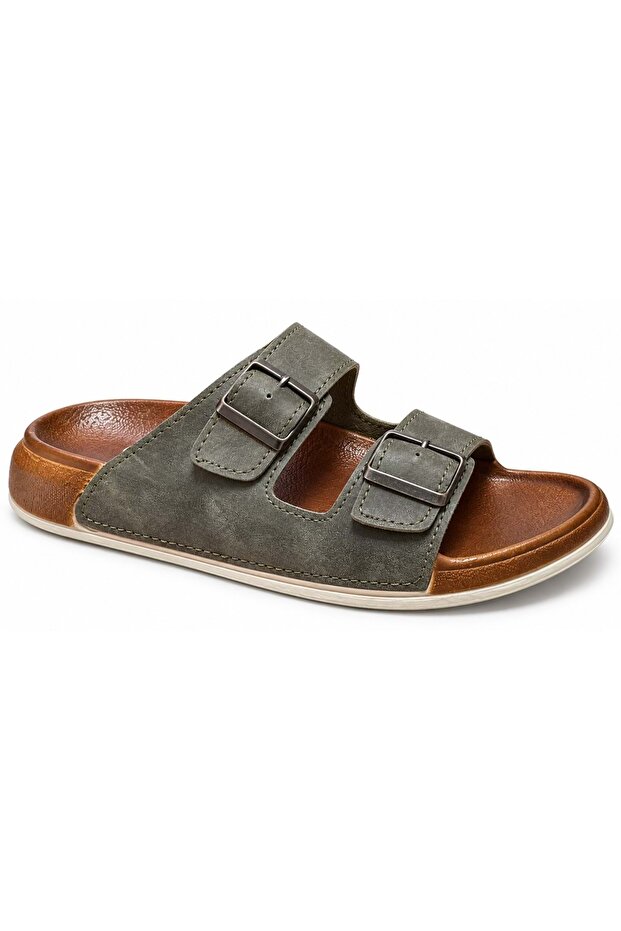 Aryan 305-2002 Dr. Recommended Orthopedic Men's Slippers Green