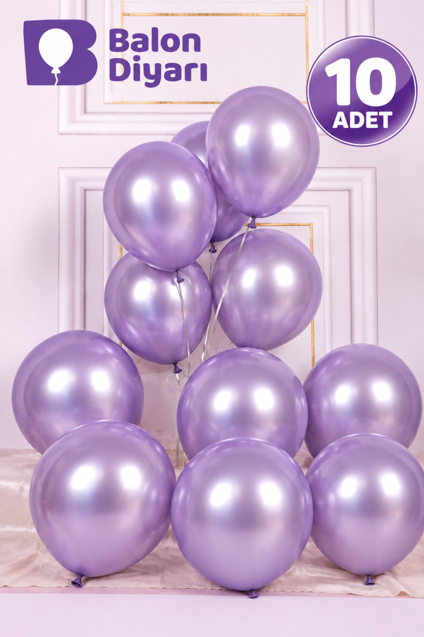 10Pcs Metallic Lilac Balloon Stylish Party Balloon