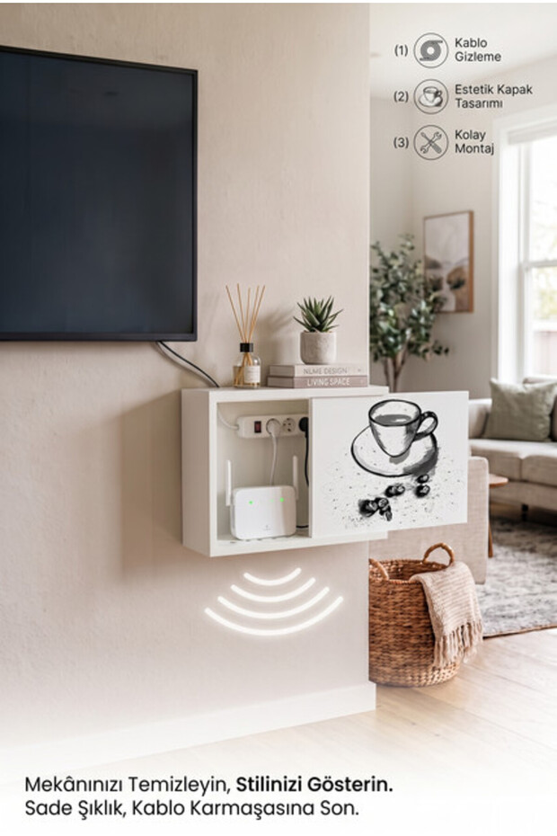 Sliding Wooden Wall Mounted Cable Hiding Box Wifi Modem Organizer Socket Fuse Box Storage