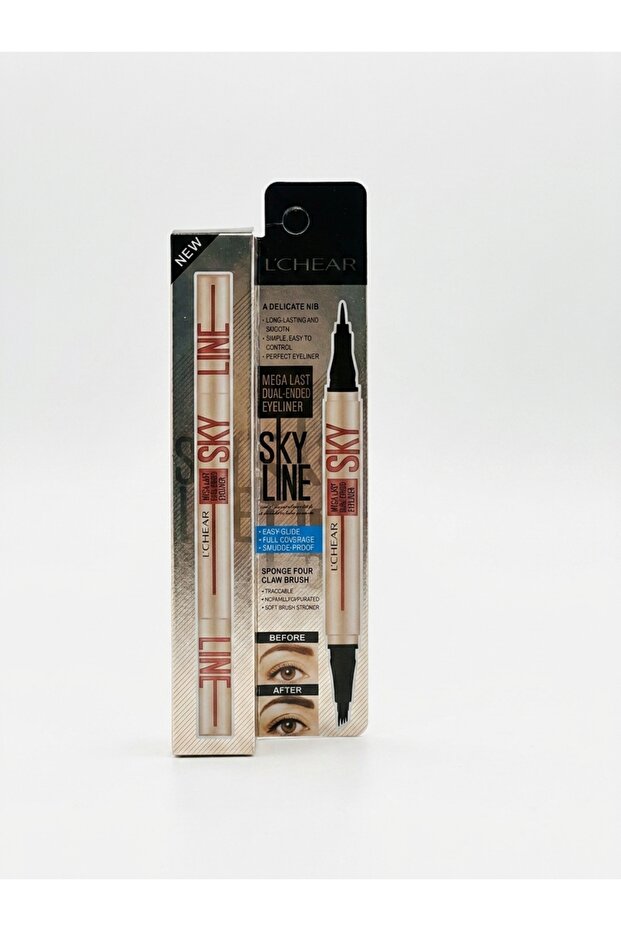 Mega Last Dual-Ended Liquid Eyeliner Pen and Liquid Eyebrow Pencils