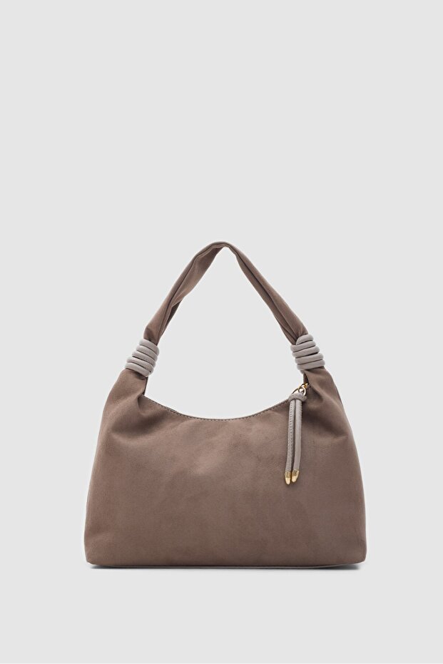 Vesper Suede Shoulder Bag Mink