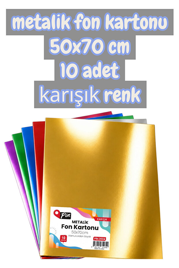 Mixed Color Metallic Background Cardboard 50X70 cm 10 Pcs