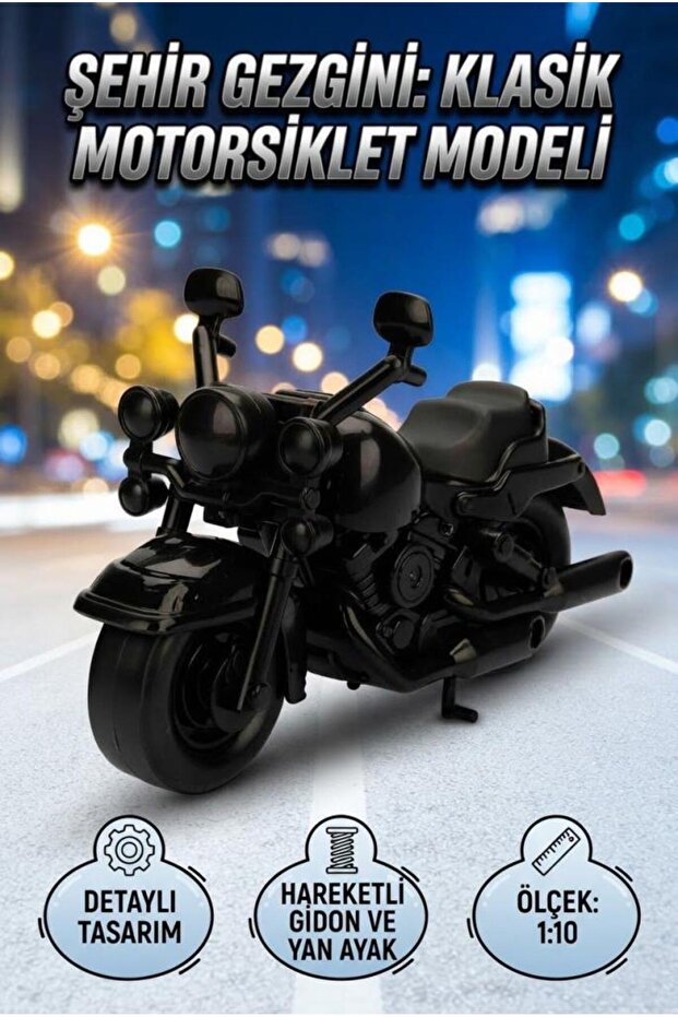 Racing Motorcycle 28 cm Cross-Country Harley-Davidson Cruiser Designed Durable Plastic Toy