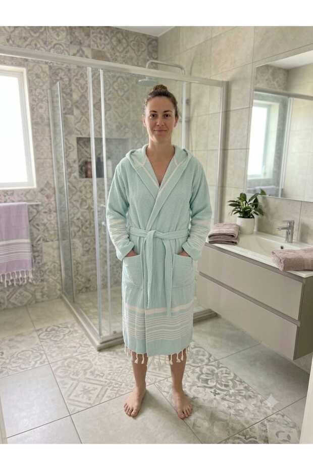 Peshtemal Bathrobe, Moraca Peshtemal Bathrobe, Cotton Peshtemal Bathrobe