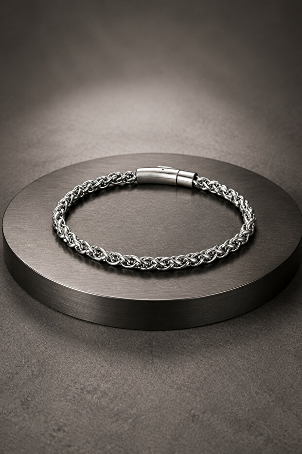 Stainless Steel Mesh Chain Men's Bracelet