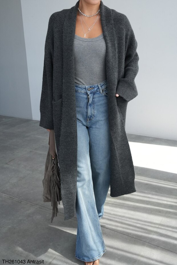 Women's Shawl Collar Long Knitwear Cardigan (Standard Size)