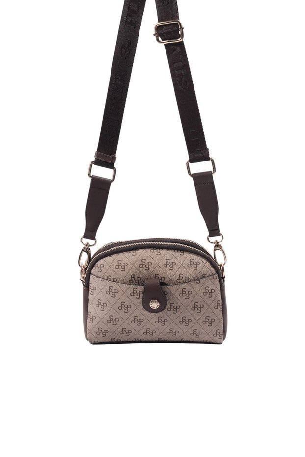 Dark Beige - Brown Monogram Women's Crossbody Bag Sp1144