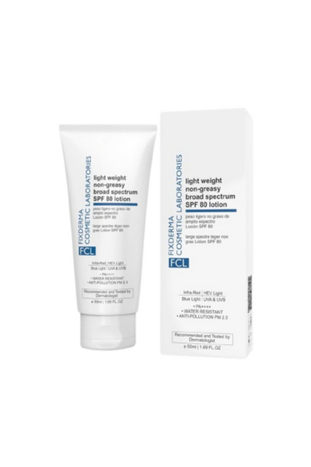 Lightweight SPF 80+ Sunscreen Lotion 50 ml for Sensitive and Dry Skin