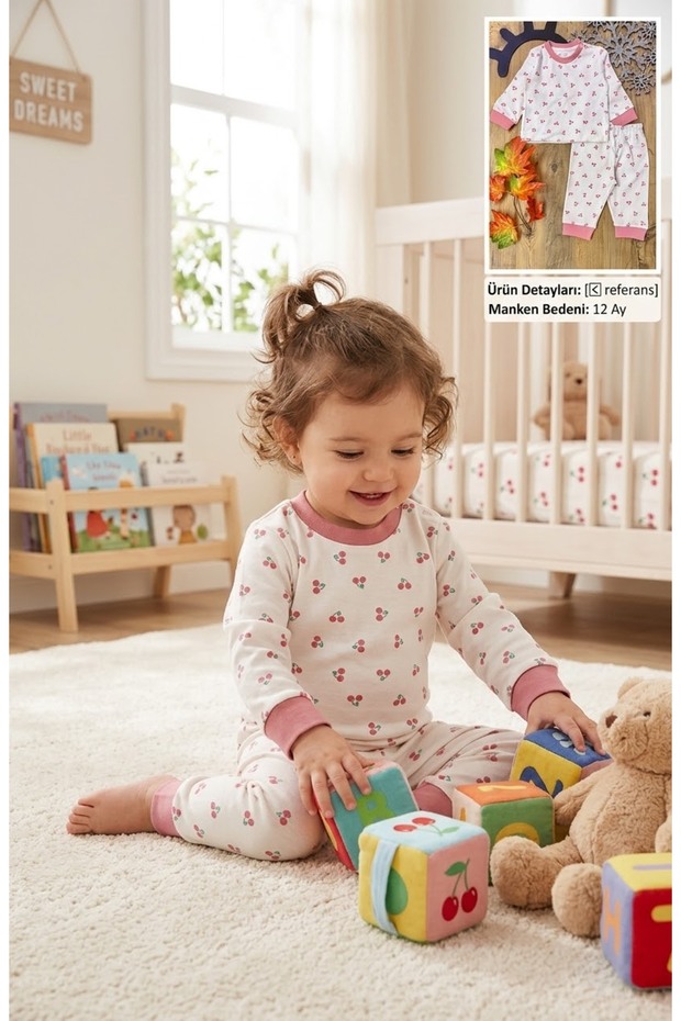 Baby girl spring/winter pajama set - soft, stretchy, and comfortable fabric
