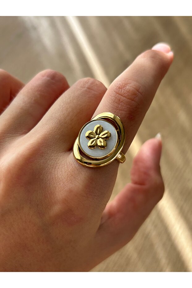 Flora Adjustable Steel Ring