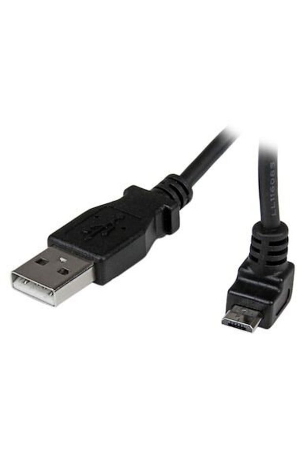 1m Micro USB Cable - A to Micro B with vertical angle