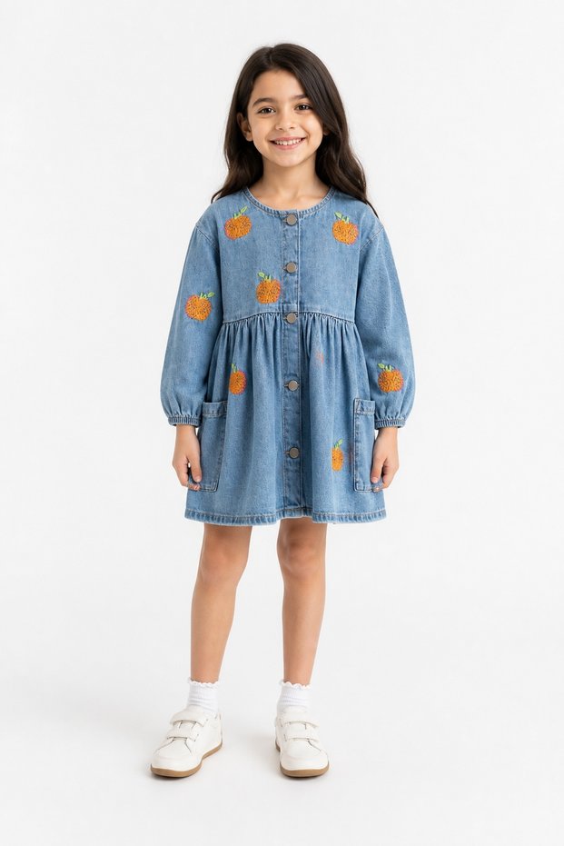 Floral Dress for Girls Summer Model