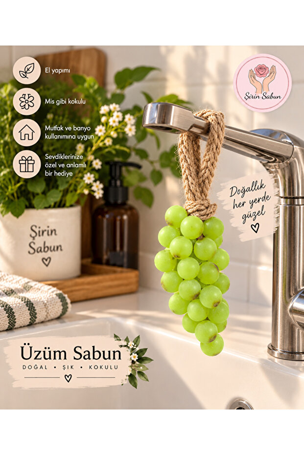 Green Grape Bunch Handmade Scented Soap Handmade Soap