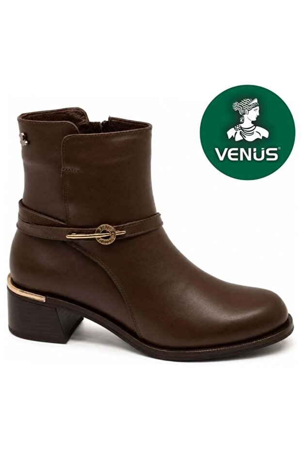 2352411K Genuine Leather Heeled Classic Women's Boots