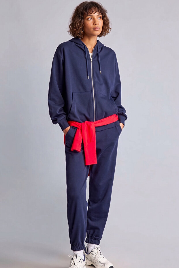 Women's Cotton Jogger Sweatpants with Elastic Cuffs and Pockets