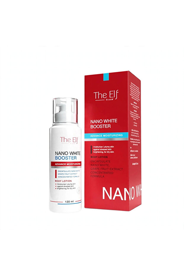 Nano White Booster Body Lotion with Grapefruit Extract, Brightening & Hydrating Moisturiser for Dry Skin, 120ml