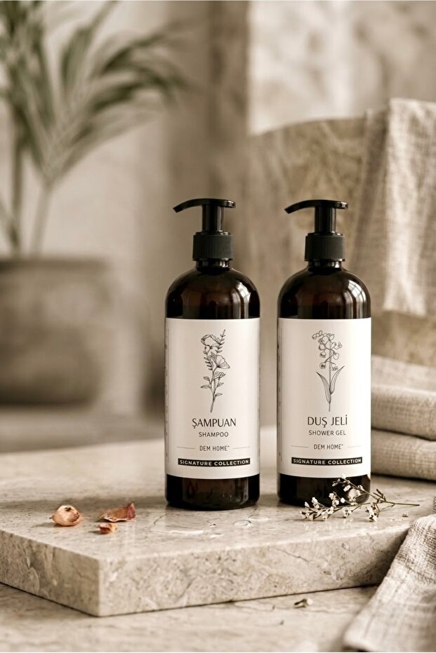 Hotel Shampoo Bottle Set - 500 ml Shampoo Shower Gel Bottle Set