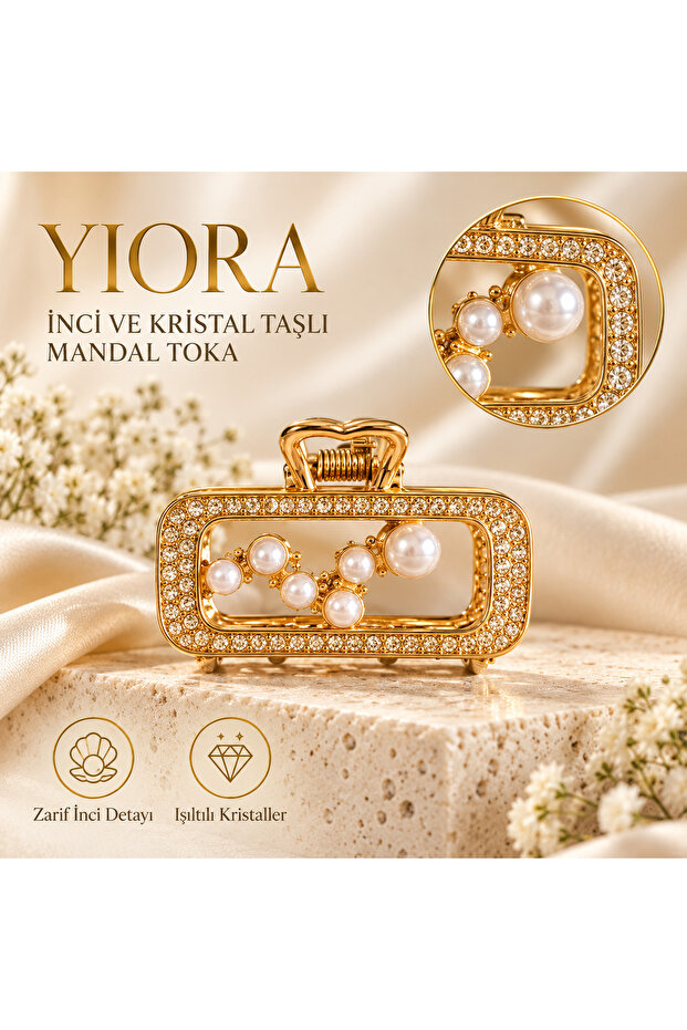 Imported Gold Pearl and Crystal Stone Metal Mini Latch Buckle – Butterfly, Bow, and Geometric Model