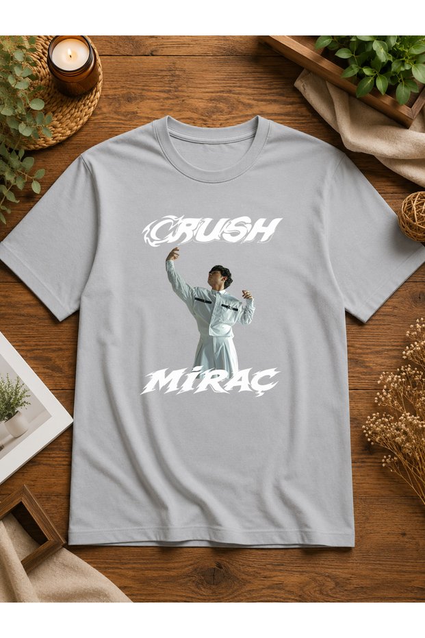 Unisex Regular Fit Crush Arda Efe Mi̇lan Mi̇raç Bariş Oğuzhan Batu Special Design Printed Cotton Combed T-Shirt Tshirt