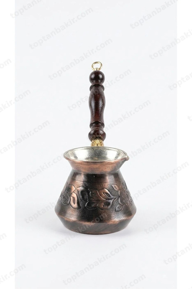 Oksidian Series Copper Oxidized Engraved Coffee Pot for 3-4 People