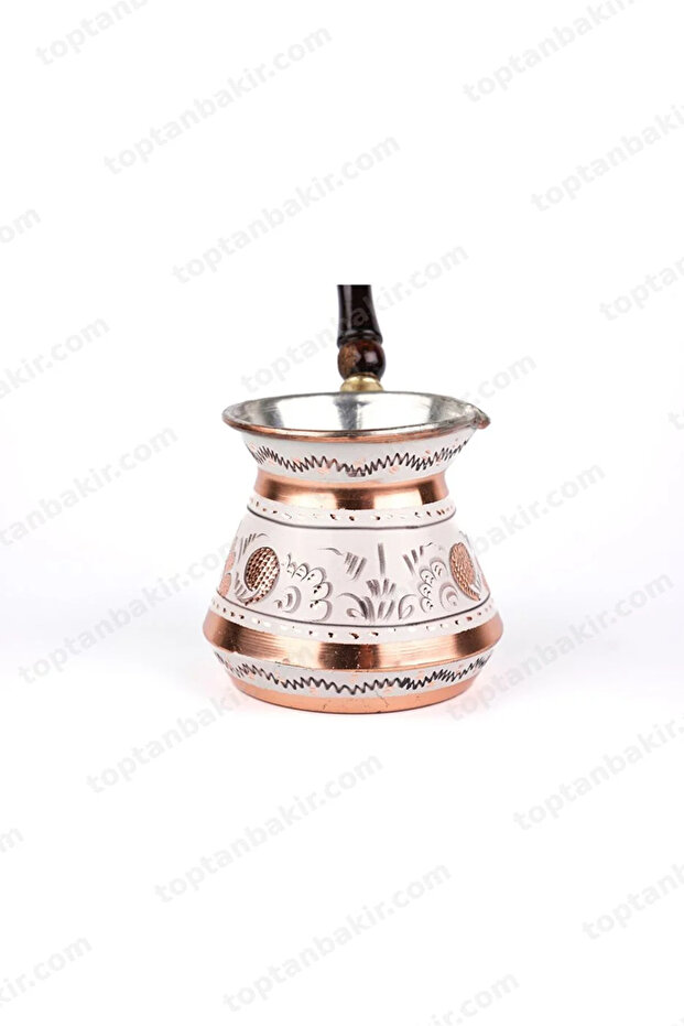 Copper Coffee Pot Erzincan Handcrafted Chubby (for 4 People)