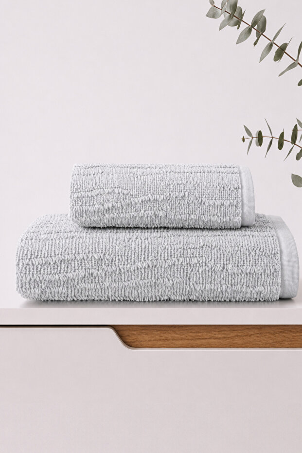 Grace 2-Piece Bath Towel Set (1 Piece 50X100Cm & 1 Piece 70X140Cm) -890Gr Premium Towel Set, Soft, Absorbent and Durable