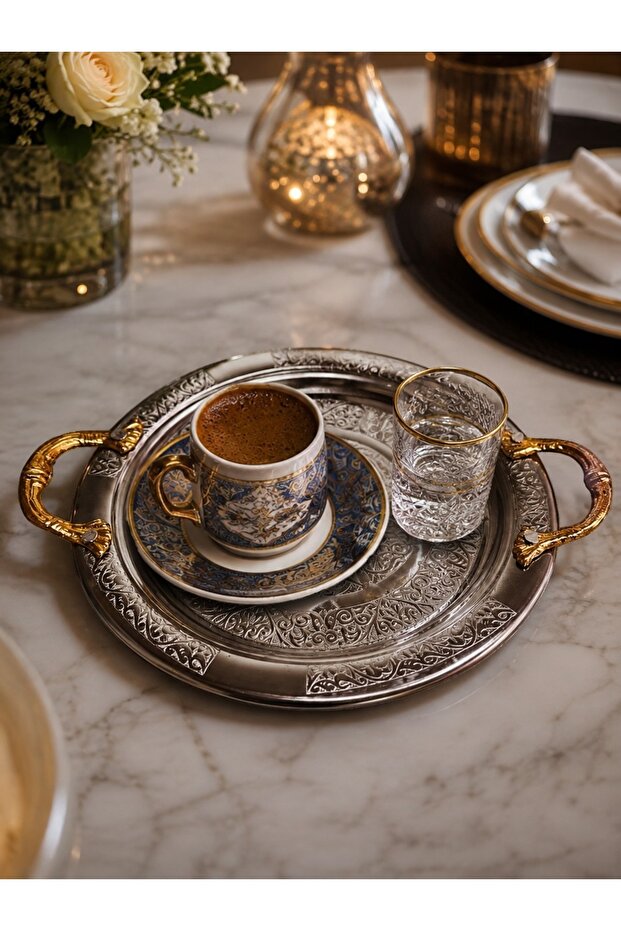 Stainless Steel Coffee and Tea Presentation Serving Tray Set of 4