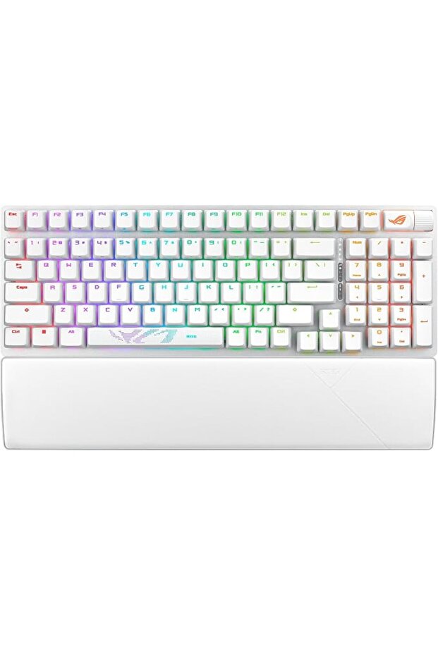 لوحة مفاتيح الألعاب اللاسلكية ASUS ROG Strix Scope II 96، اتصال ثلاثي الأوضاع، رغوة امتصاص الصدمات ومفاتيح قابلة للتبديل